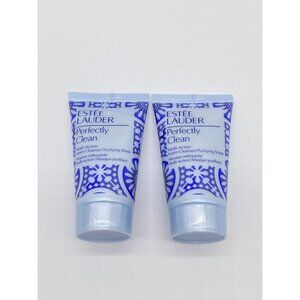 2 Estee Lauder Perfectly Clean Multi-action Foam Cleanser/ Purifying Mask, 1oz